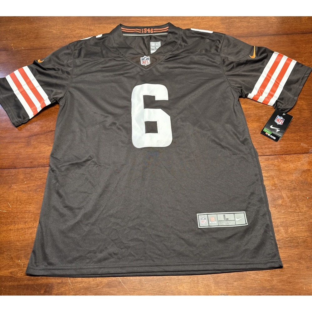 Nike On Field Vapor Browns Baker Mayfield Home Jersey Brown Size Large Men NWT
